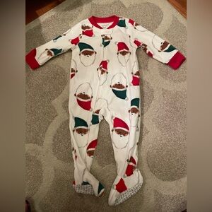 Carter’s Festive Santa Kids One Piece Warm Pajama size 12 months